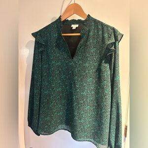 J.Crew Factory Floral Blouse XL- Never Worn!